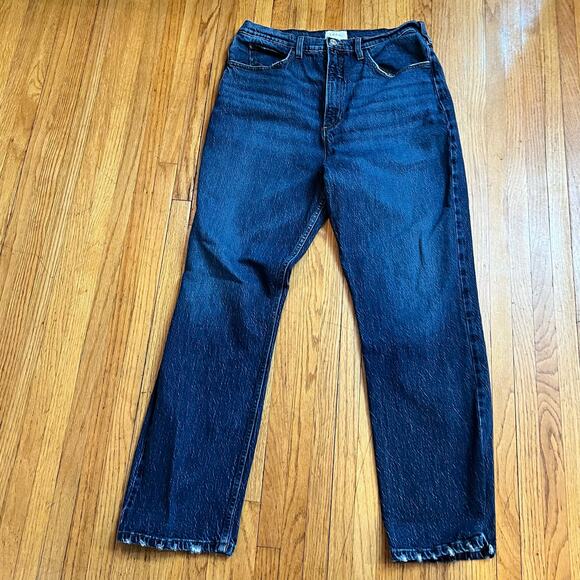 Frame Jeans Womens 33 Blue Hallam Le High N Tight Straight Leg Medium Wash Denim - Picture 1 of 11
